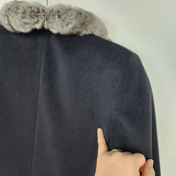 Cinzia Rocca wool and chinchilla coat - Picture 6 of 9